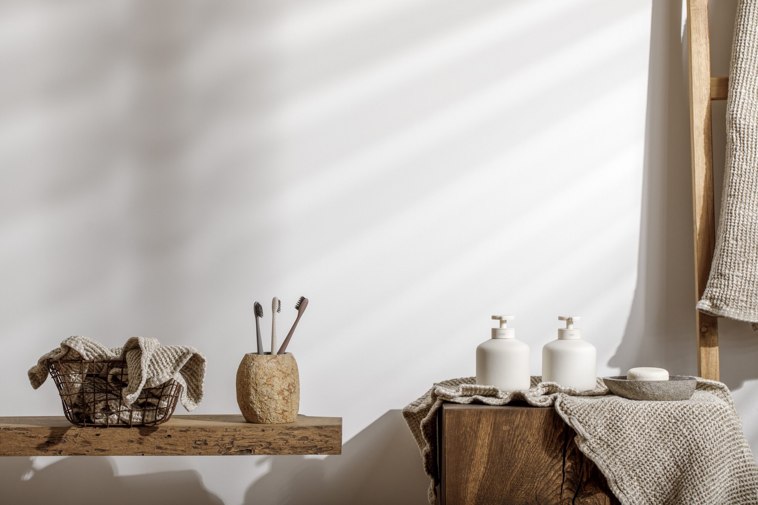 Organic,Waffle,Linen,Towels,,Bathroom,Zero,Waste,Accessories,On,Solid